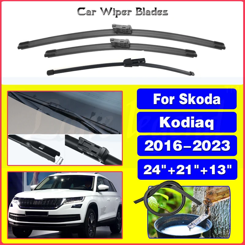 

Wiper Front & Rear Wiper Blades Set For Skoda Kodiaq 2016-2023 2018 2019 2020 2021 2022 Windshield Windscreen Window 24"+21"+13"