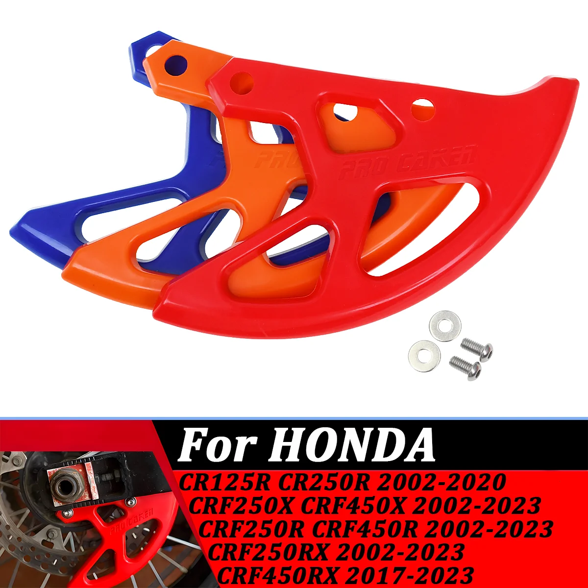 

Motorcycle New Plastic Rear Brake Disc Guard For Honda CR 125R 250R CRF 250X 450X 250RX 450RX 250R 450R 450L Kayo T4 T6 BSE
