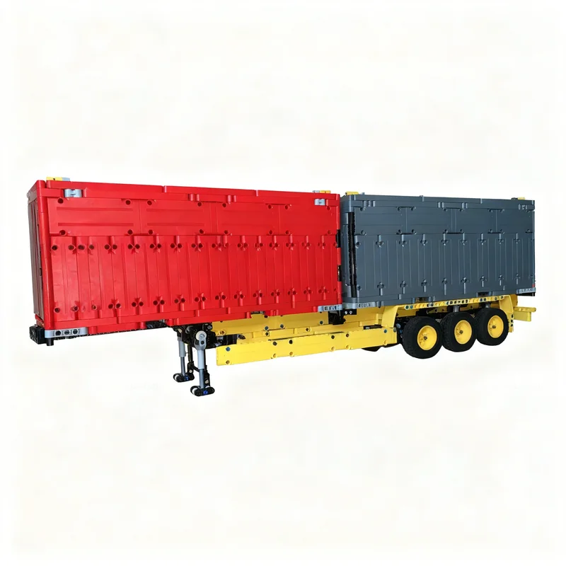 947 個 MOC コンテナテクニカルスタイルスタッドモデルビルディングブロックアーキテクチャクリスマスギフト組み立ておもちゃ DIY アイデアクリエイティブ