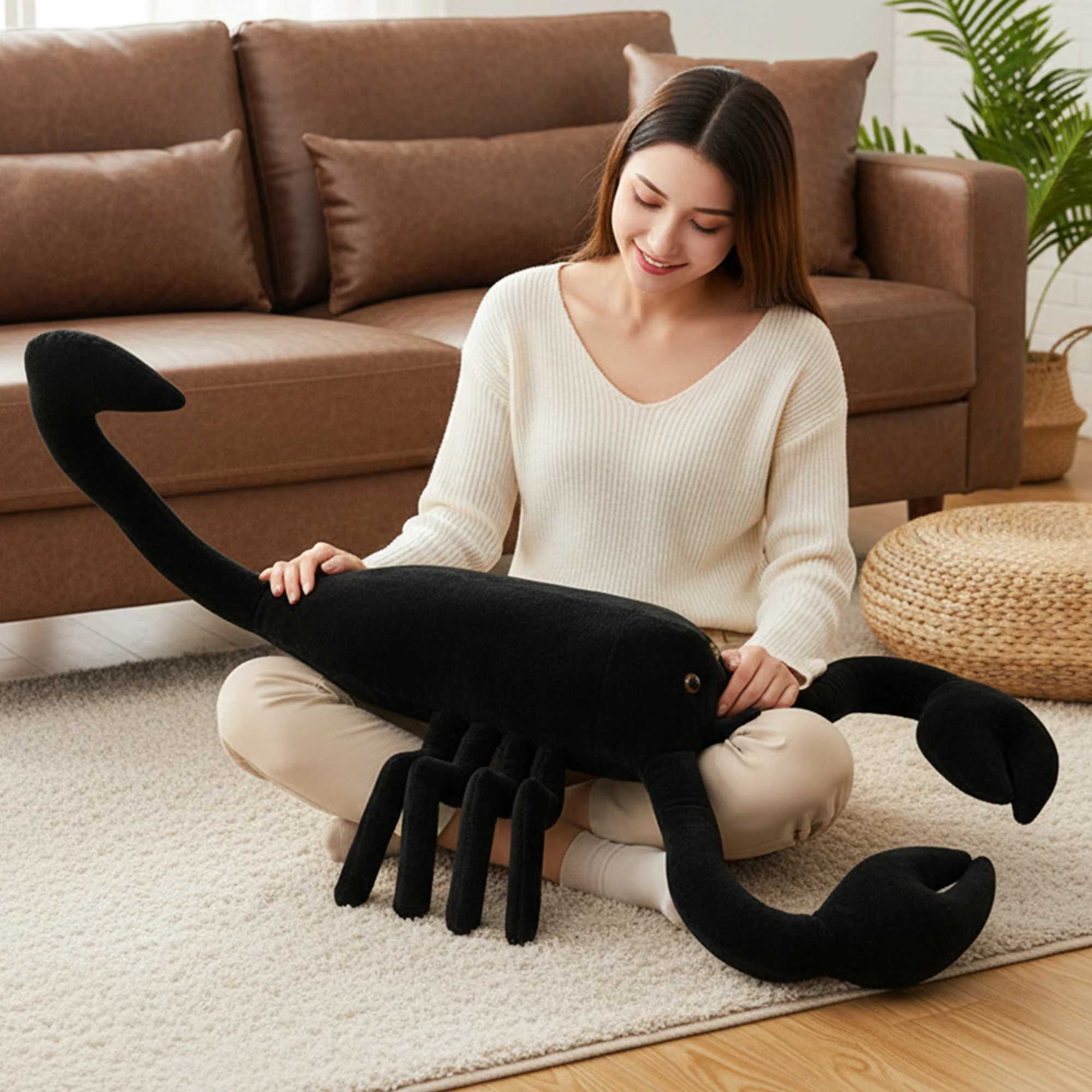 40-120 سنتيمتر محاكاة كبيرة الحجم الأسود العقرب ألعاب من القطيفة الحشرات الإبداعية العقرب محشوة الدمى هدايا لعيد الميلاد هالوين