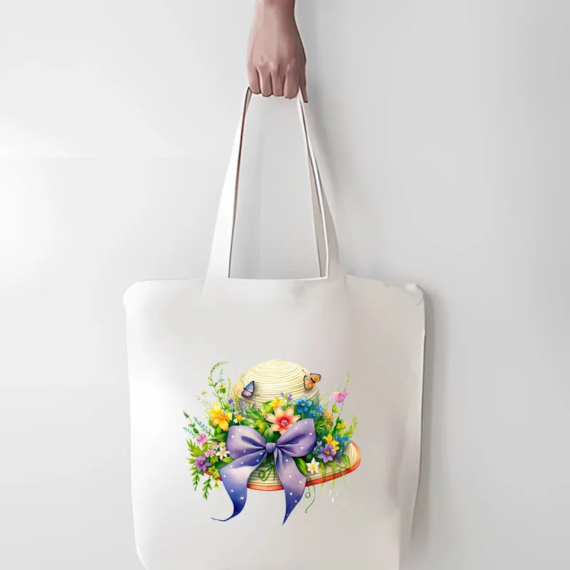Spring Butterfly Pattern With  flower Theme hat Iron-on Transfer Sticker,Inspirational Design Heat Press Decal,For DIY Clothing