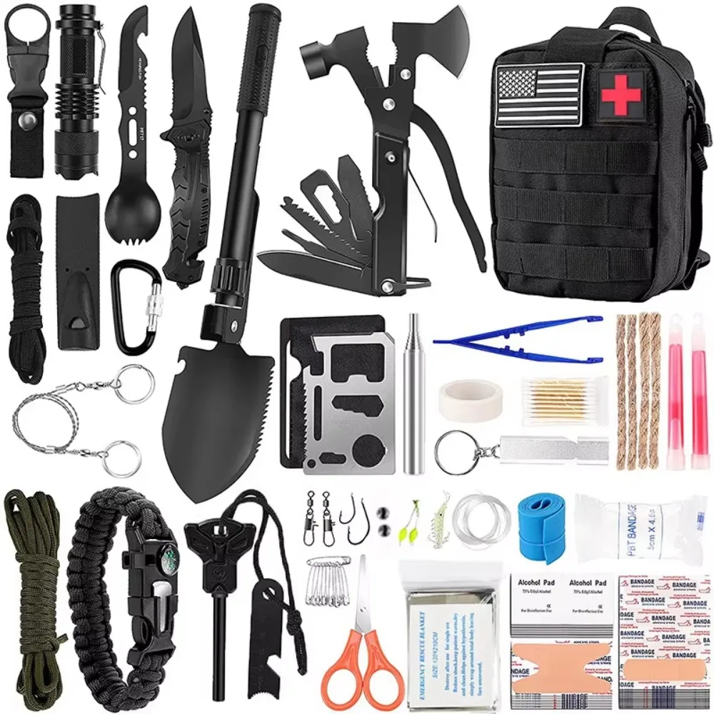 Camping Outdoor Adventure Emergency First Aid Kit Professional Survival Gear Equipment With Pouch