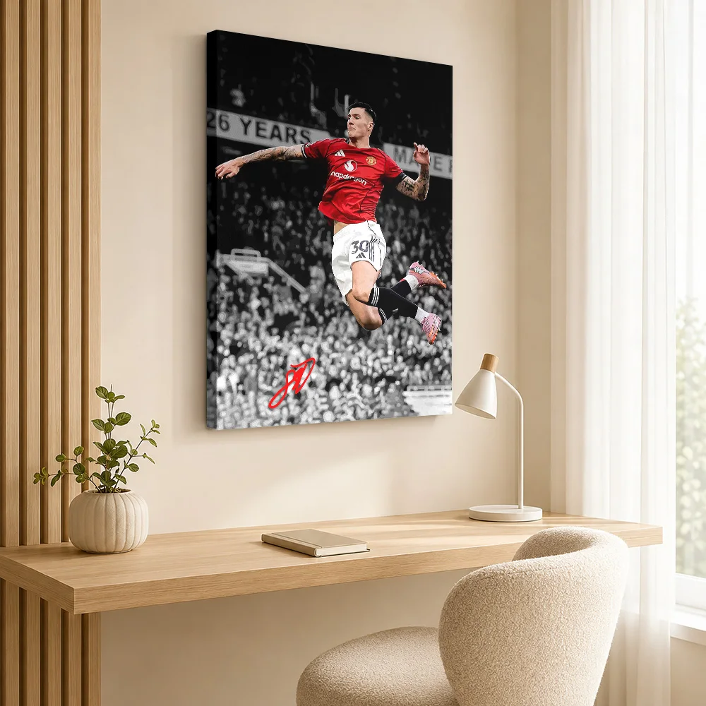 High Jump Sesko30 Celebration Framed Canvas Poster Customized Photo Sports Portrait Wall Art for Game Room Decor Ready to Hang