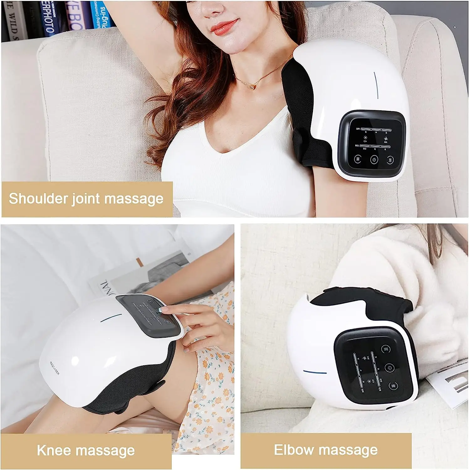 Cordless Knee Massager Infrared and Vibration Knee Pain Relief for Swelling Stiff Joints Stretched Ligament and Muscles Injuries