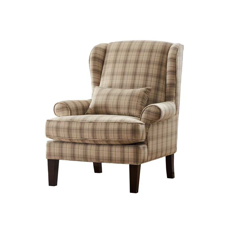 

chair, American single sofa, living room, bedroom, study, solid wood retro