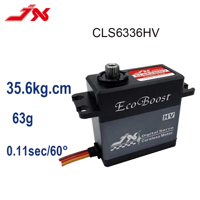 JX RC Ecoboost CLS6322HV CLS6336HV 21KG 36KG Large Torque 180Degree CNC Digital Coreless Servo For RC Models Helicopter Cars