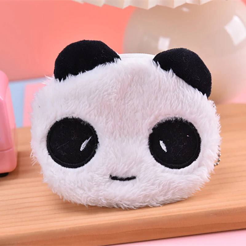 10cm neue Cartoon niedlichen Panda Kaninchen Plüsch Geldbörse Münz tasche Mädchen Lippenstift Tasche Bluetooth Headset Datenkabel Aufbewahrung tasche