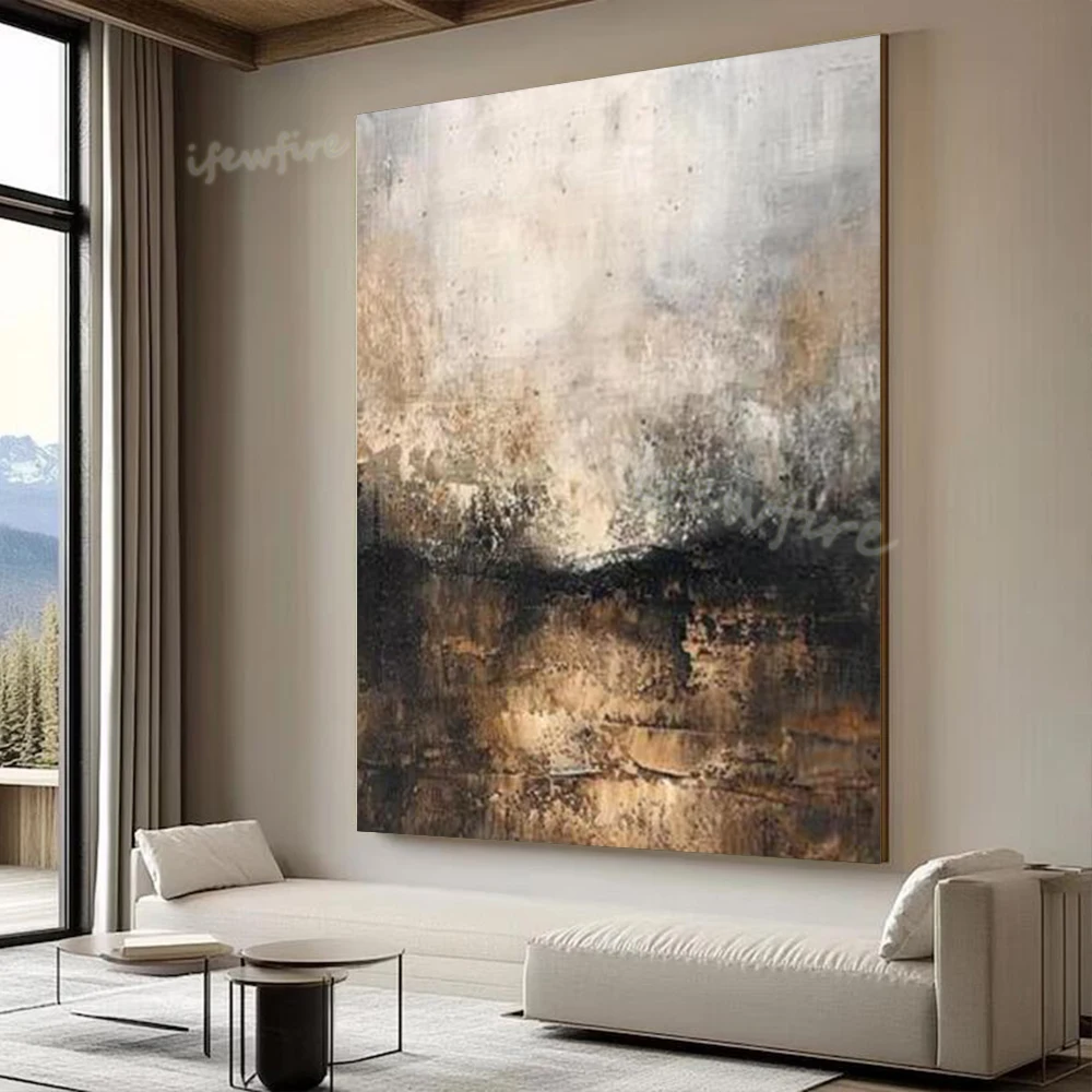 Pop Abstract Oil Painting Top Handmade Shrubs Under The Night Sky Wall Art Picture For Home Living Room Decor Mural Canvas Image