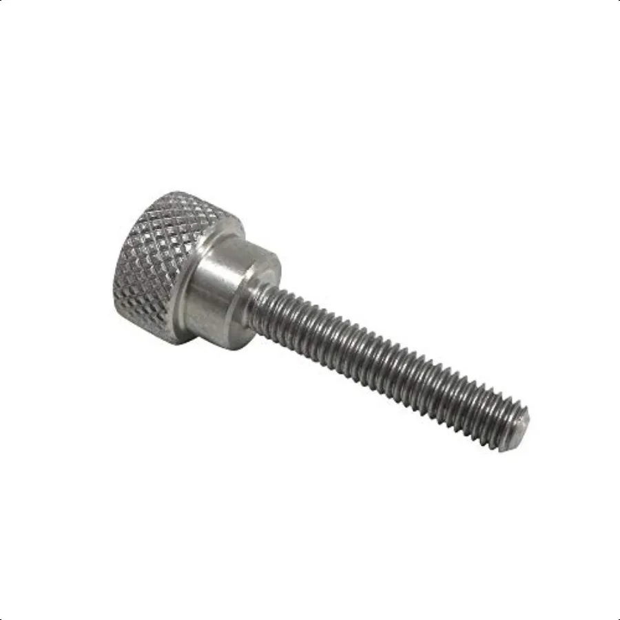 10 Pack 1032 x 1 Inch Threads 303 Stainl Steel Diamond Knurled Thumb Screws Knobs with Straight Shoulders RightHand Threads SAE