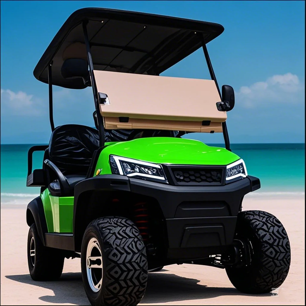 60/72V Lead-Acid Battery Powered Utility Vehicle Golf Car Electric Golf Cart Side Mirror With Turning Light Adult Electric Car
