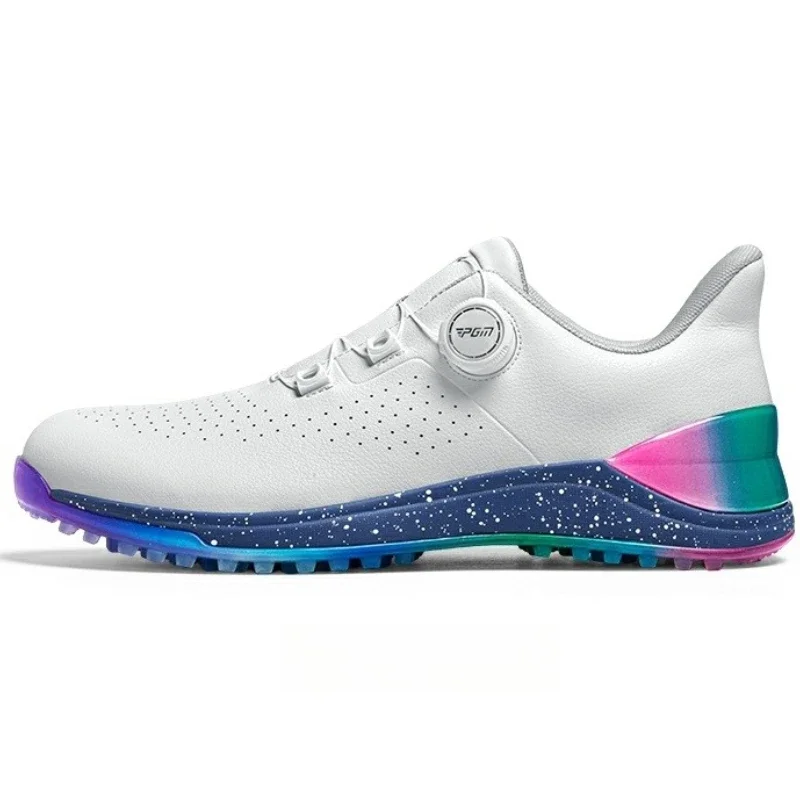 

PGM Men Golf Shoes Summer Sports Sneakers Wide Version Shock Absorbent Knob Lace Breathable Anti Slip XZ426