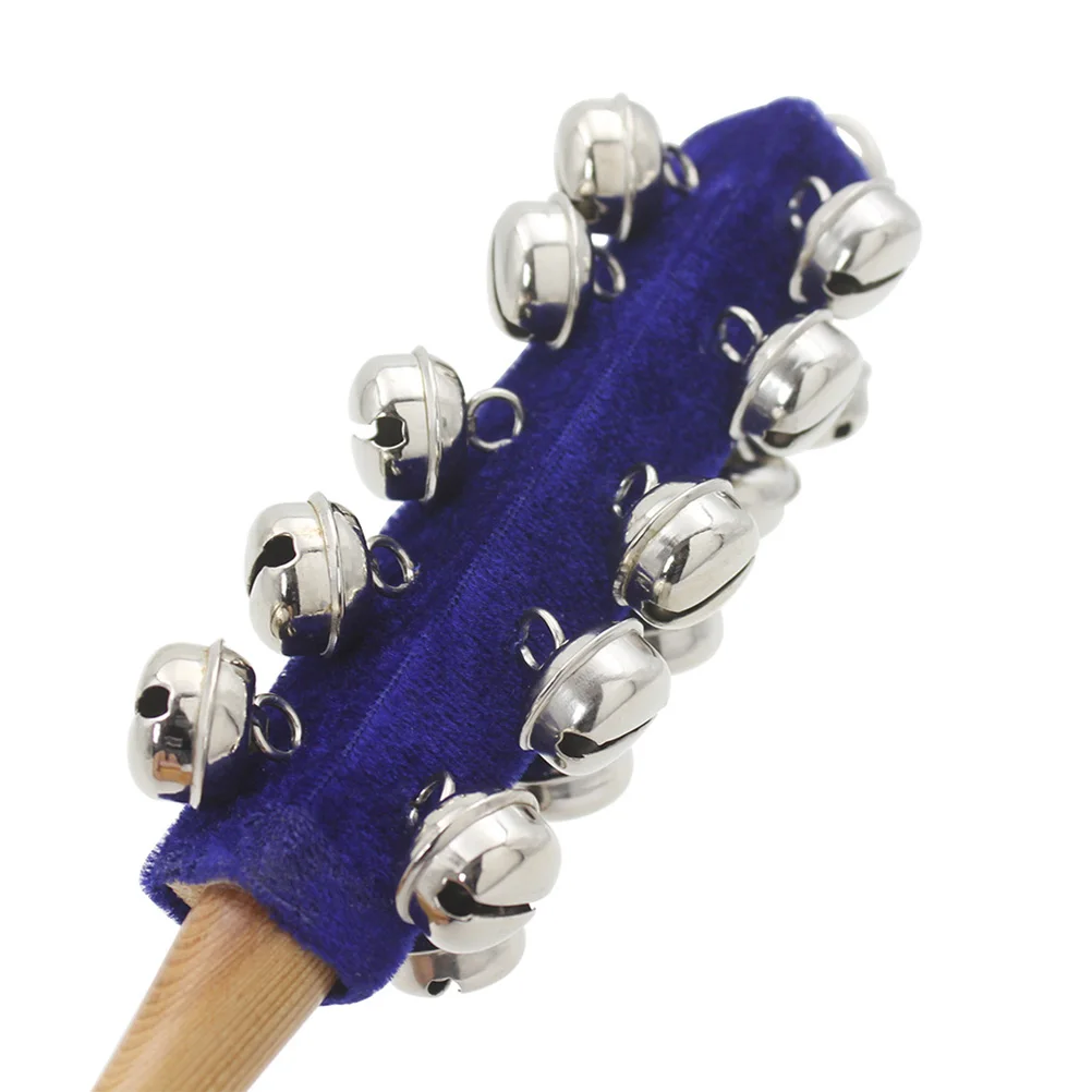 

Handheld Bell Jingle Stick with Wooden Handle Child Early Educational Toy Percussion Musical Instrument Toy for Baby Kids