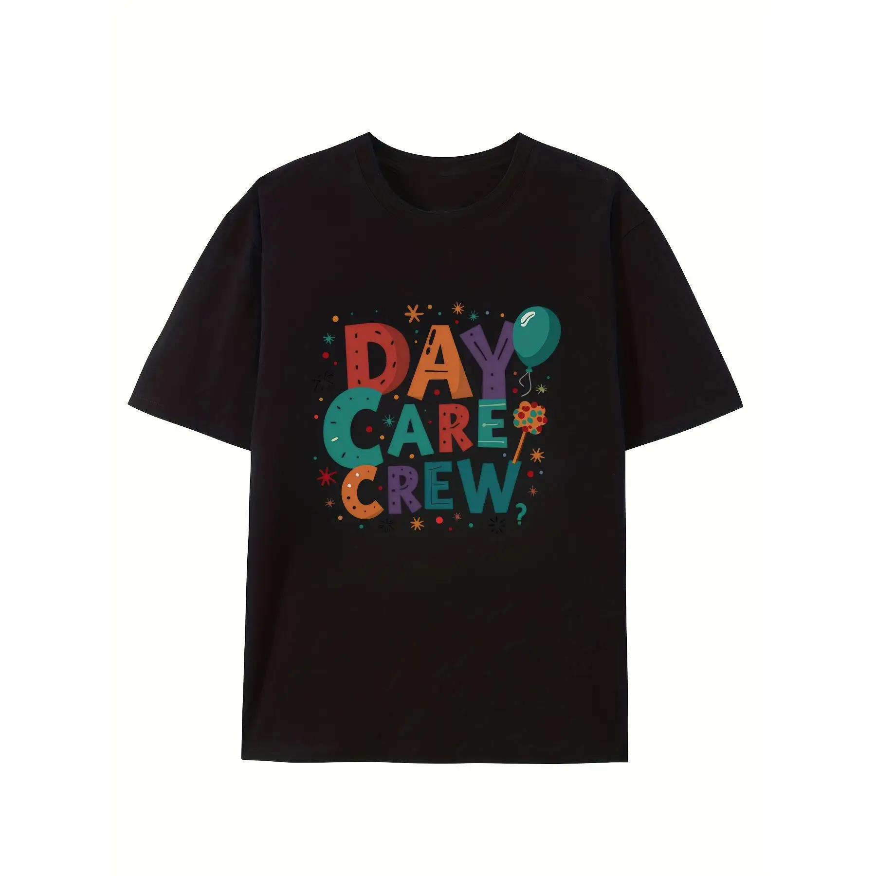 

Daycare Crew T-Shirt for Women Cute Cartoon Day Care Staff Uniform Tee Teacher Team Gifts Back to School Shirt