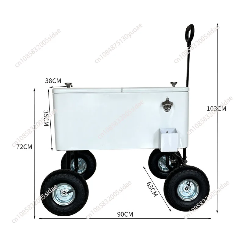 New Upgraded Beverage Bucket Ice Bucket Carriage Style/Trailer Style Double Layer Ice Bucket Plastic Beer Ice