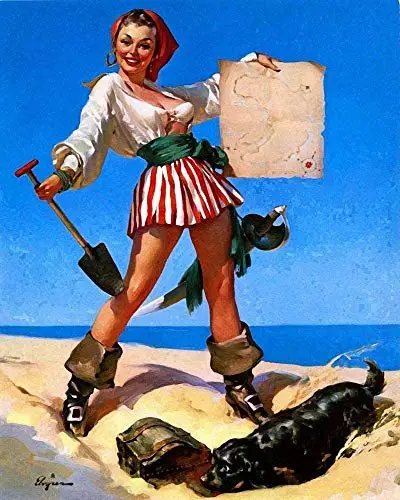 Metall Zinn Zeichen Lustige Pirate Pin Up Girl Pub Bar Retro Poster Home Küche Restaurant Wand Dekor Zeichen