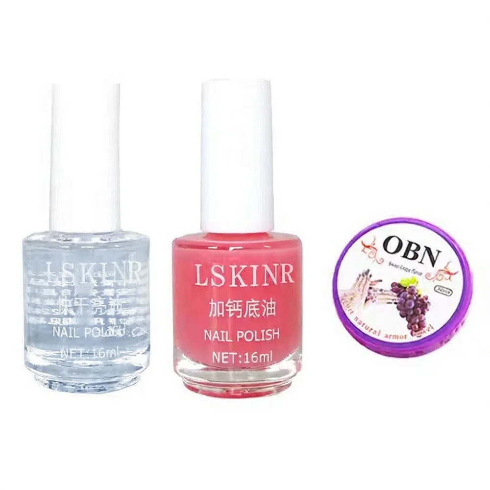 Professional Transparent Nail Polish Top Base Coat Fast Drying Manicure Varnish Healthy Shiny Protection For Daily Nail Art