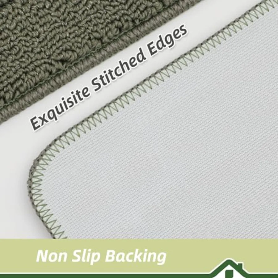 30x18 بوصة المطبخ البساط حصيرة دائم المطبخ السجاد عدم الانزلاق قابل للغسل ماصة المطبخ الحصير للأرضية الأوساخ مقاومة نصف دائري كي #4