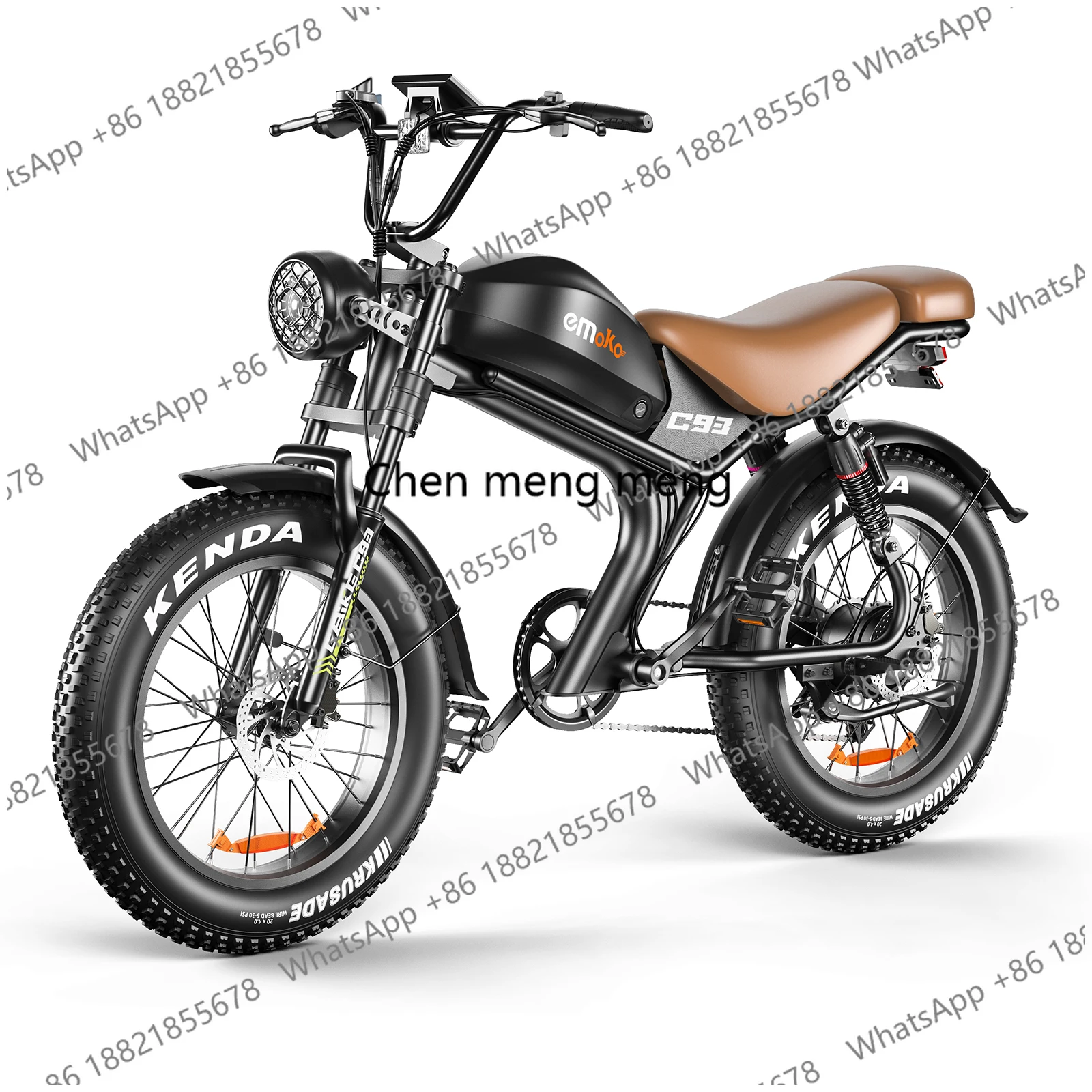C93 Single Dual Motor Moped Powerful Fat Tire for Adults Electric Bike