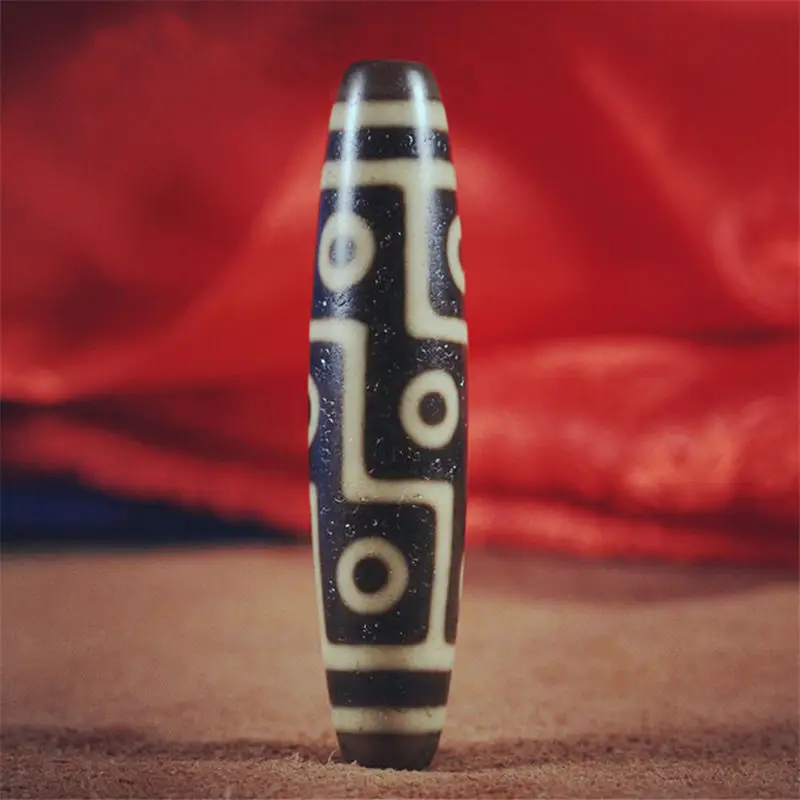 

Tibet Old Nine Eye Dzi Beads 57-58mm Carnelian Antiqued Dzi Fine Quality Dzi TSB0494