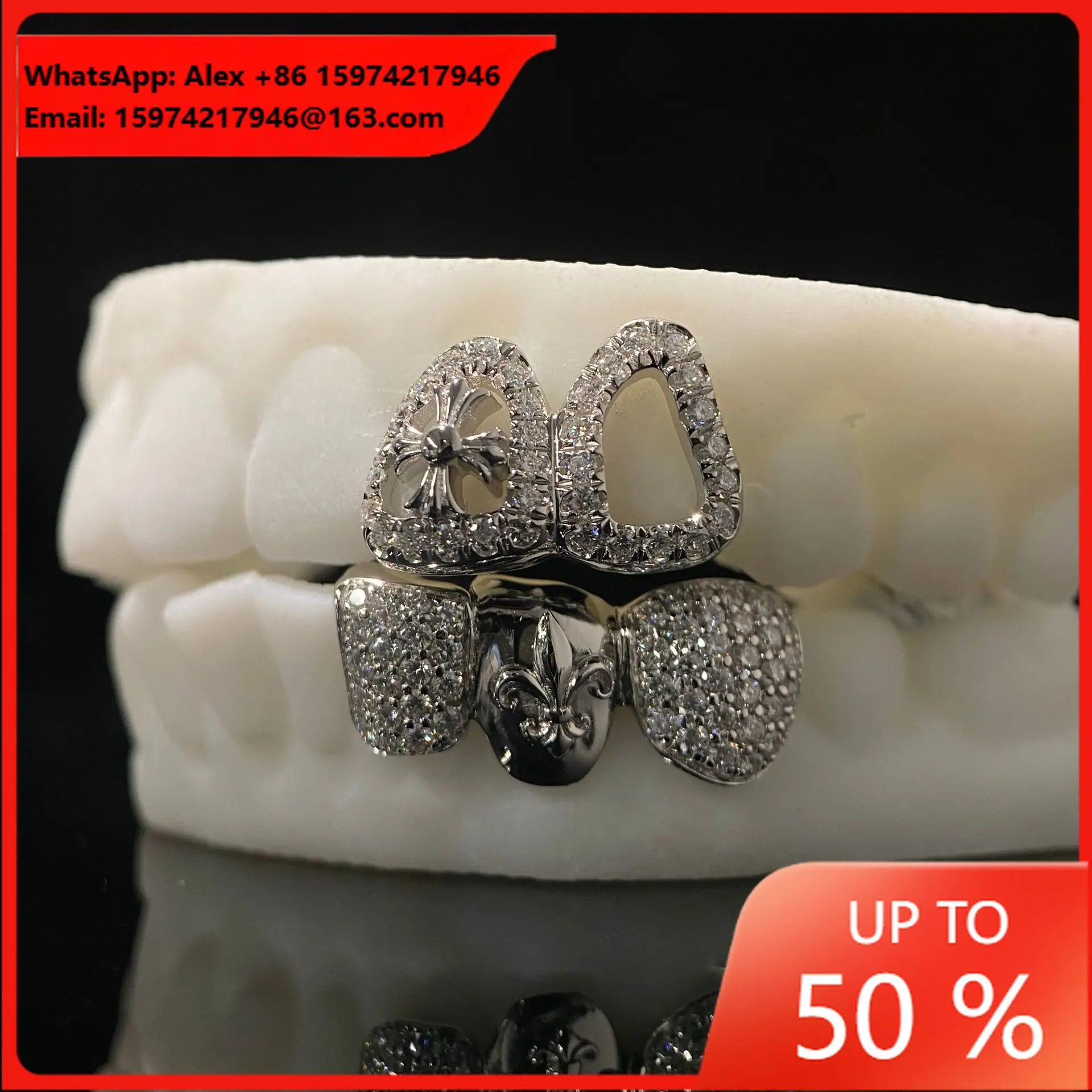 Cross Iris Grill Top 2 Bottom 3 European And American Cross-border Hot Selling Grillz