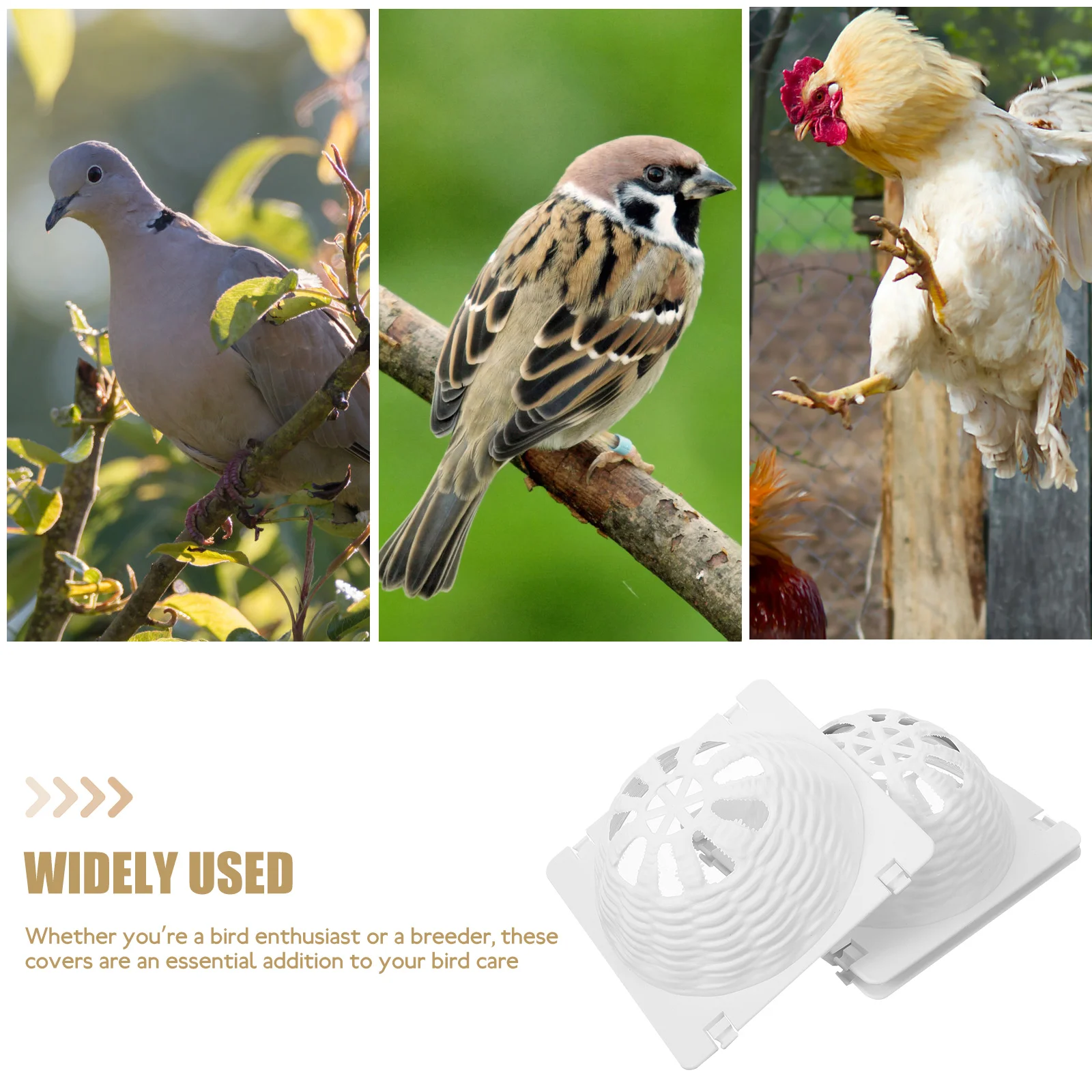 

3pcs Bird Nest Cover Plastic Protective Bowl Lids for Pigeon Parrot Cage Nests Incubation Accessories Hatch Egg Warm Ventilated