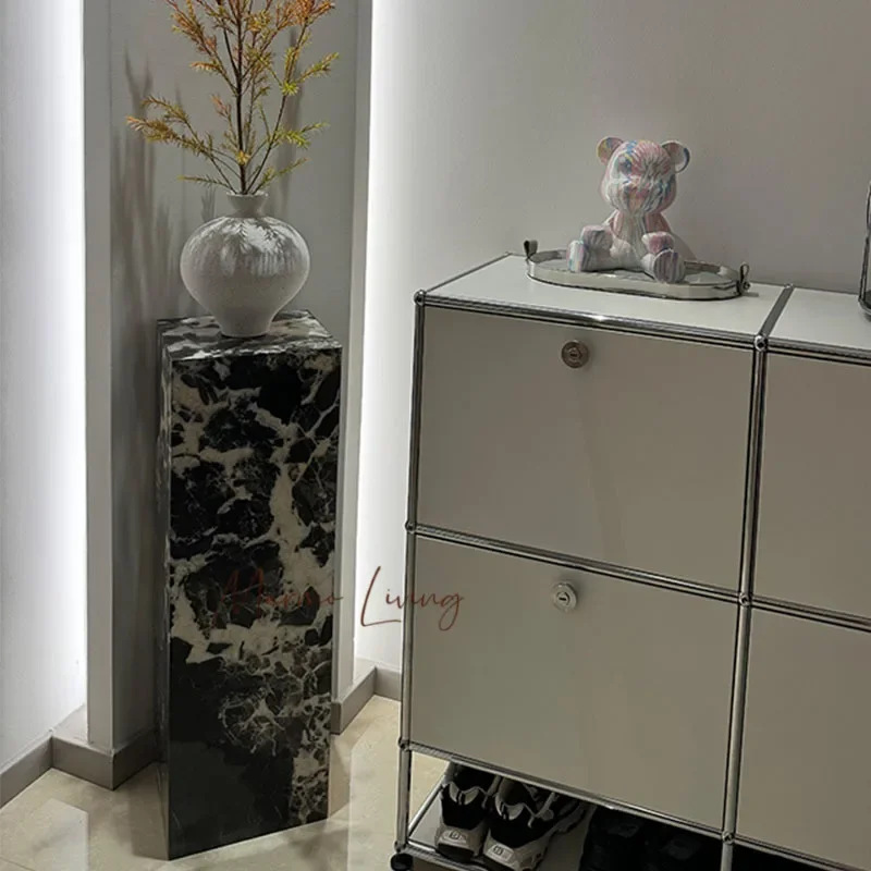 Middle-style Quiet Style Natural Marble Side Villa Model Room Large Living Room Bedroom Study Booth