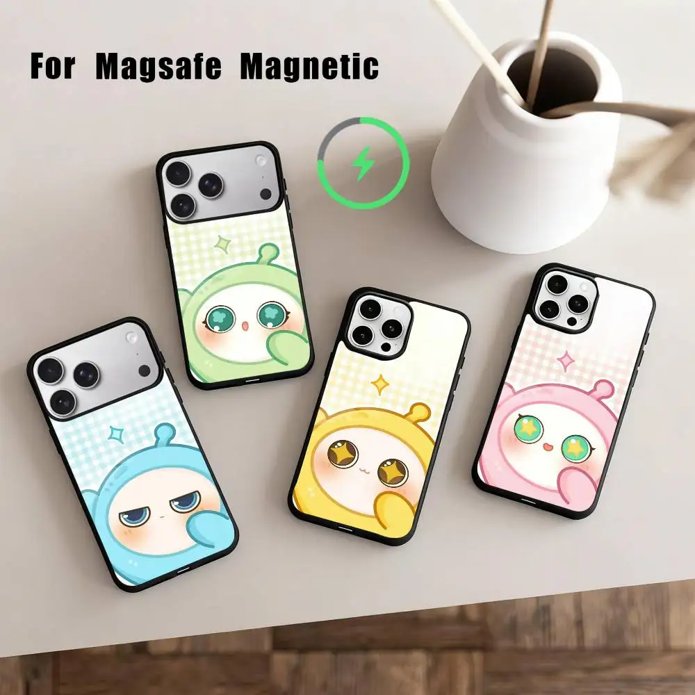 

Cute E-Eggy P-Party Phone Case For iPhone17,16,15,14,13,12,11 Plus,For Magnetic Wireless Charge Cover