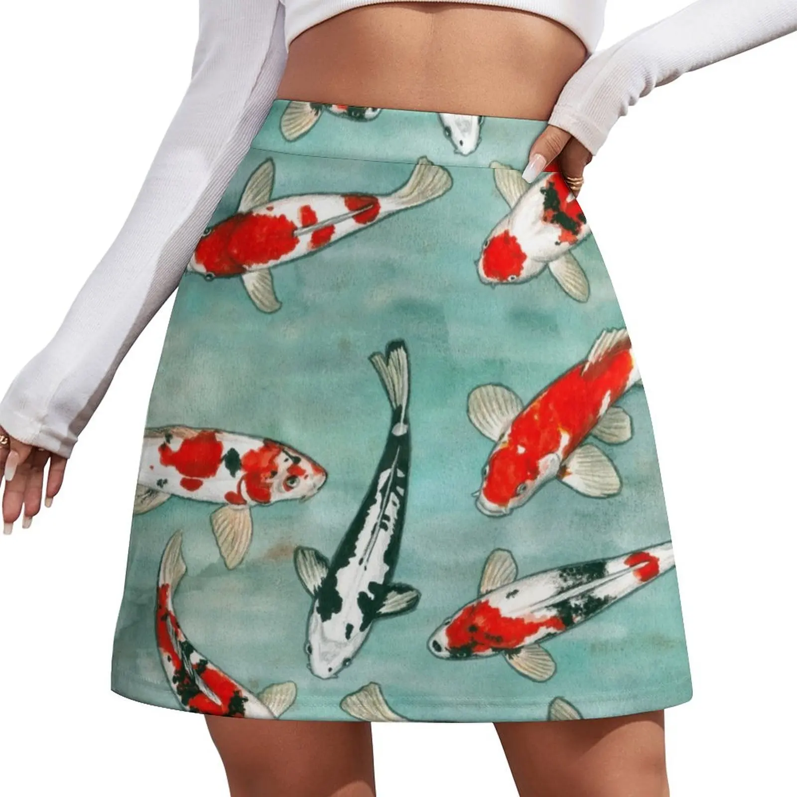 Le ballet des carpes koi Mini Skirt korean fashion new in external clothes