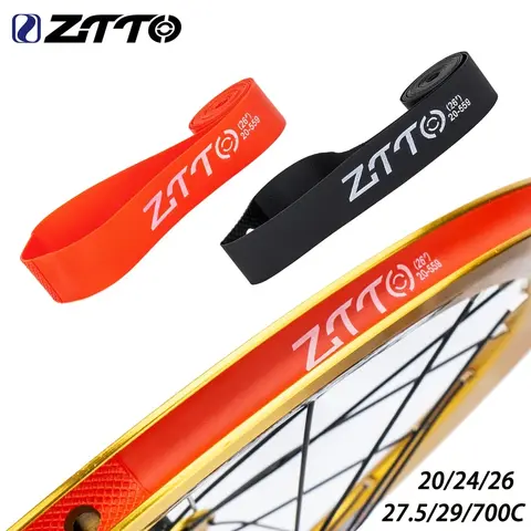 Ztto 2 pçs mtb fitas de aro de bicicleta de estrada premium pvc tiras de aro fitas de roda para 20 24 26 27.5 29 Polegada 700c jantes estrada dobrável roda de bicicleta