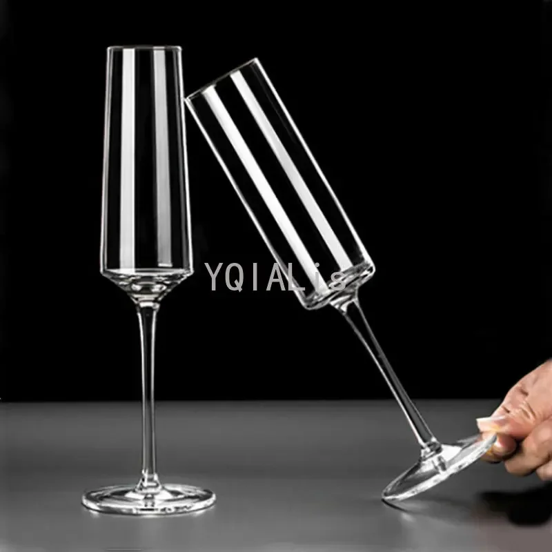 100-200Ml Goblet Champagne Glass Unleaded Crystal Wine Cup Sweet Wine Glass Sparkling Wine Glass Bar Family Drinkware