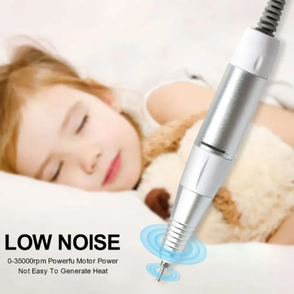 เครื่องเจียรเล็บไฟฟ้าแบบพกพา เปลี่ยนได้ สำหรับมืออาชีพ ตะไบขัดเล็บ อุปกรณ์ทำเล็บสวยงาม