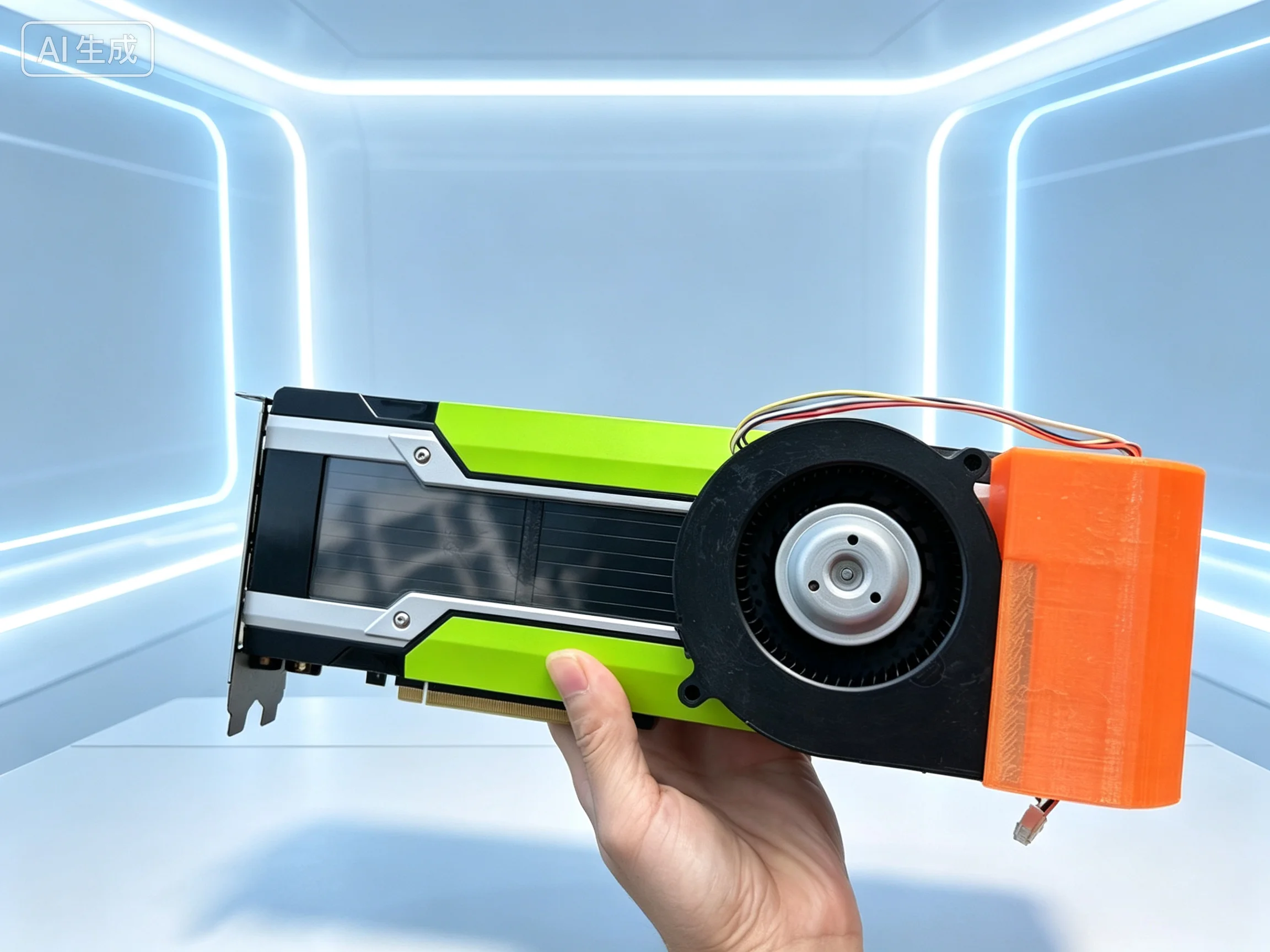 Upgraded Active Cooling Assembly For Tesla P100 P40 M40 K80 V100 GPU