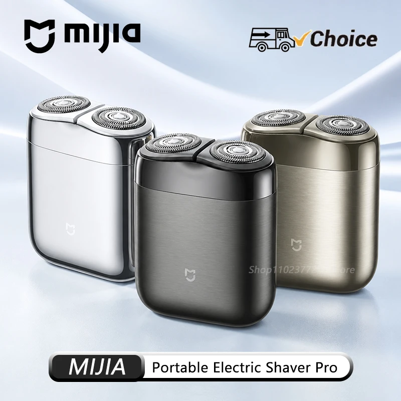NEW MIJIA Smart Portable Electric Shaver Pro Double-Ring Ripple Blade Net Stainless Steel Concave Cutter Sensor Start-Stop CN