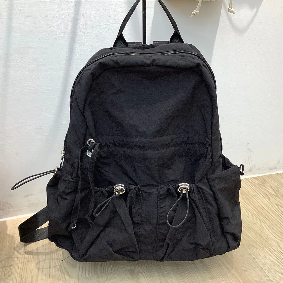 Casual Women Korea summer small backpack female ins student nylon shoulder bag travel bagpack black rucksack schoolbag Mochila