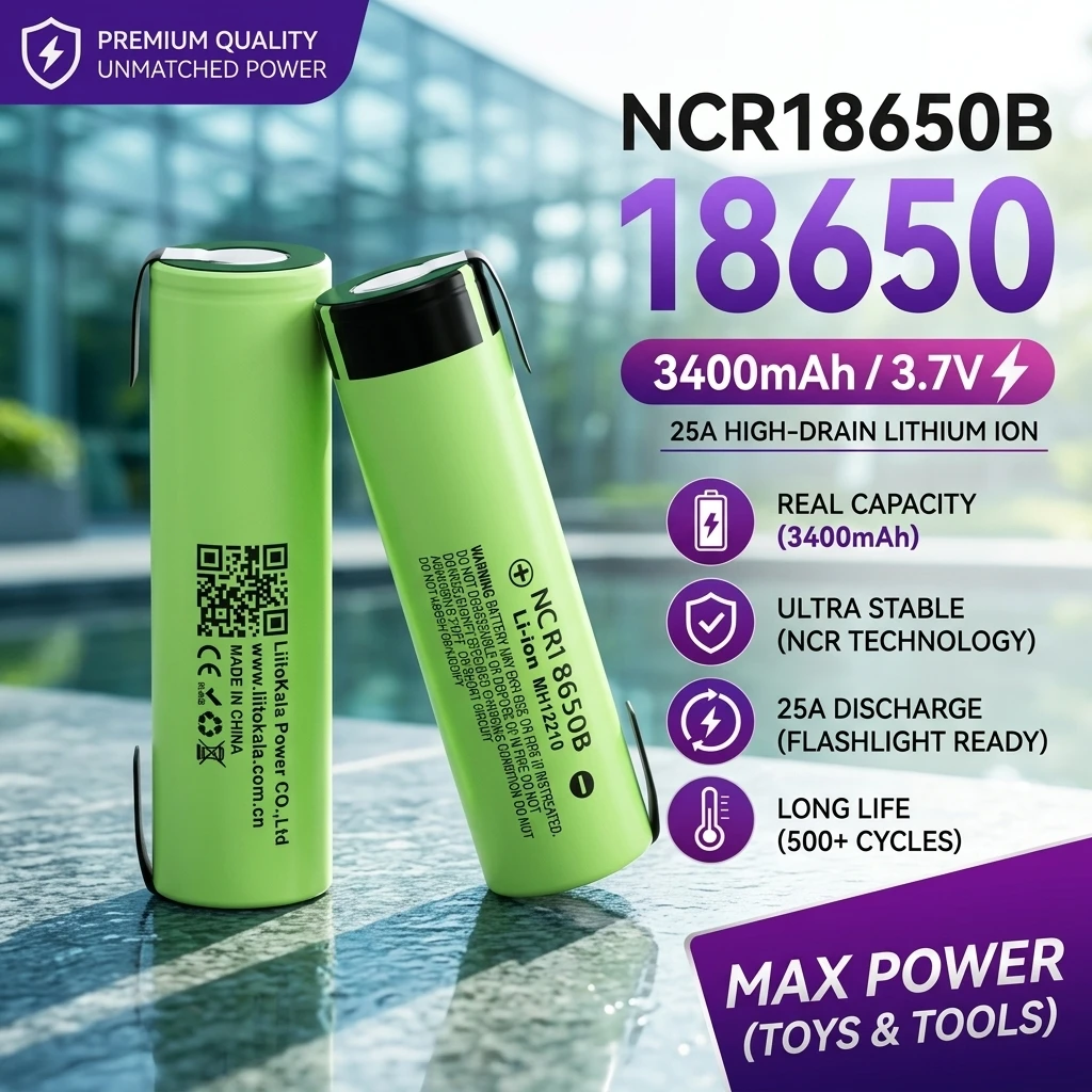 Nouvelle batterie lithium rechargeable originale NCR18650B 34B 3.7V 18650 3400mAh, adaptée aux petites perceuses électriques portatives.