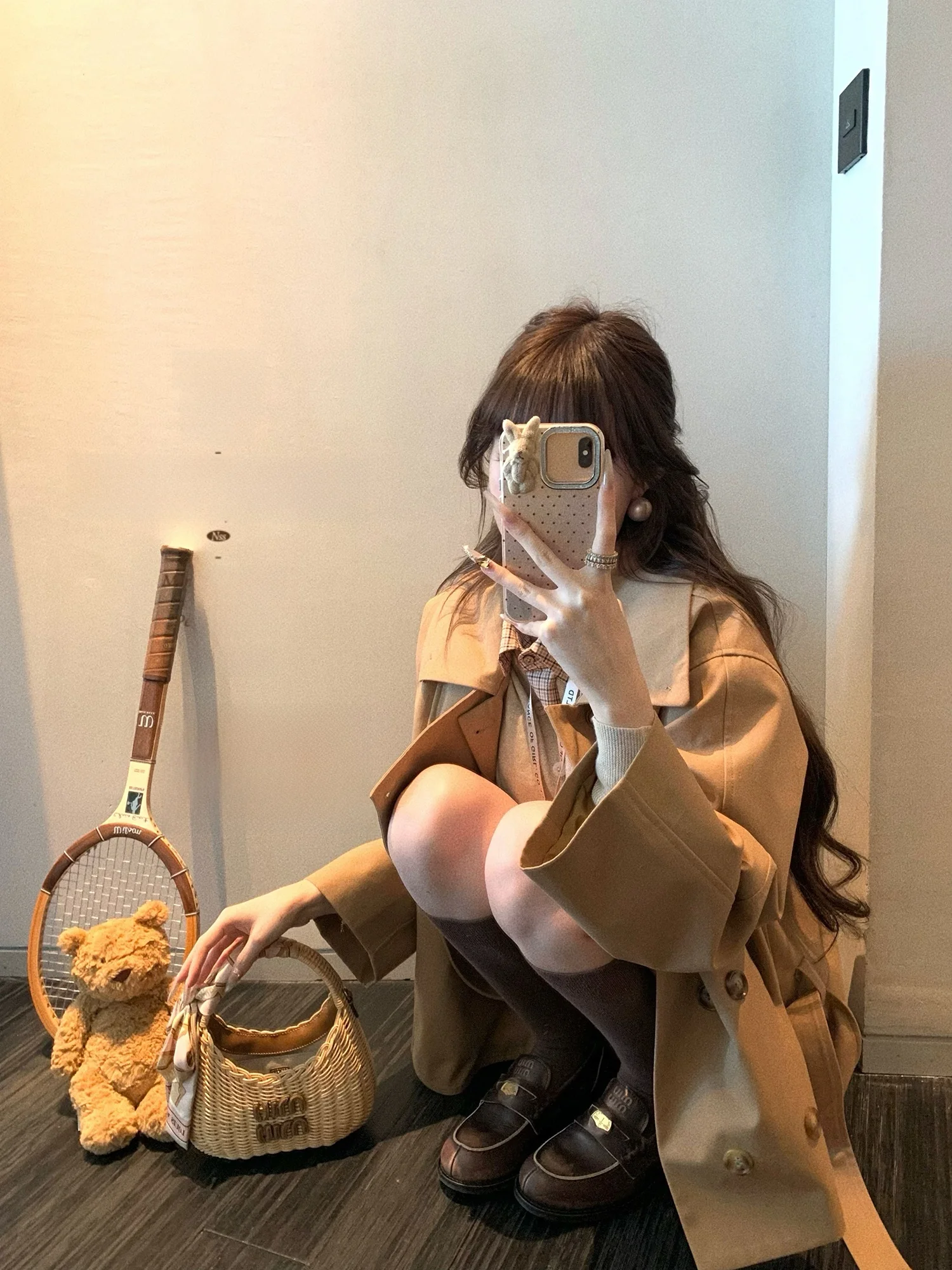 

Коллекция NSS Sydney Returnee College Sle ort Свободная утягивающая двубортная ветровка с лацканами Женское модное пальто