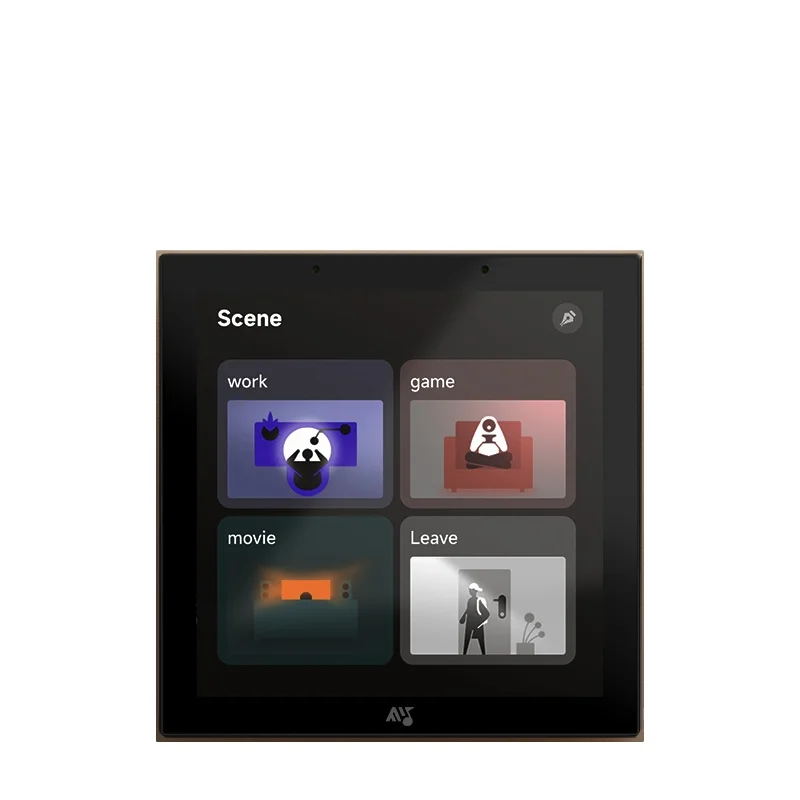 All-In-One 4-Inch Smart Single Pole Wall Touch Panel Android Zigbee Gateway Compatibility 240V for Home Use UK Standard WiFi