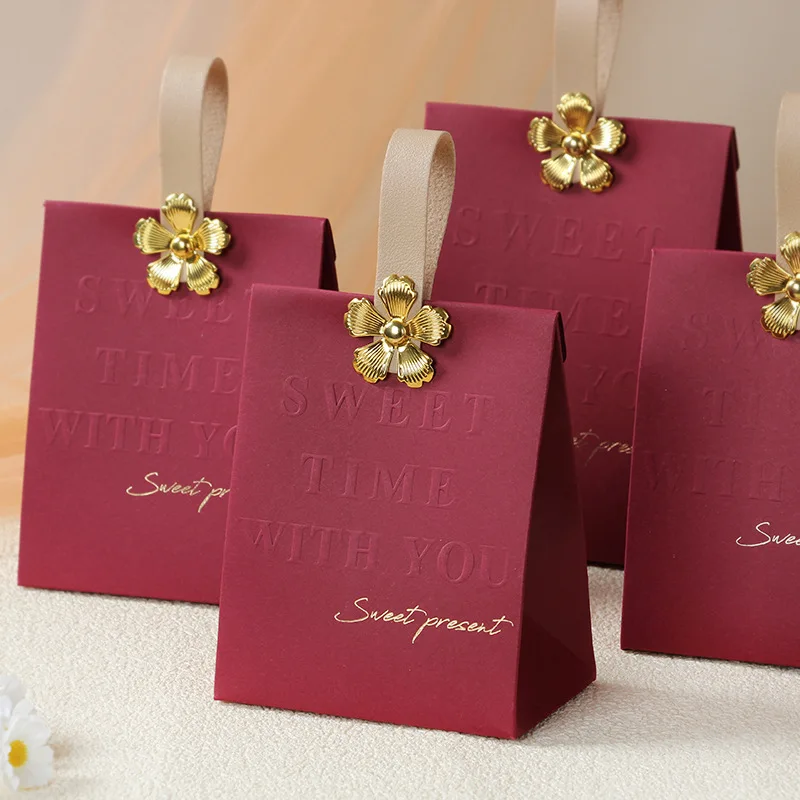 Bolso de papel de alta calidad, bolsas de regalo de joyería con asas, caja de embalaje de dulces de Chocolate para fiesta, boda, Día de San Valentín, cumpleaños