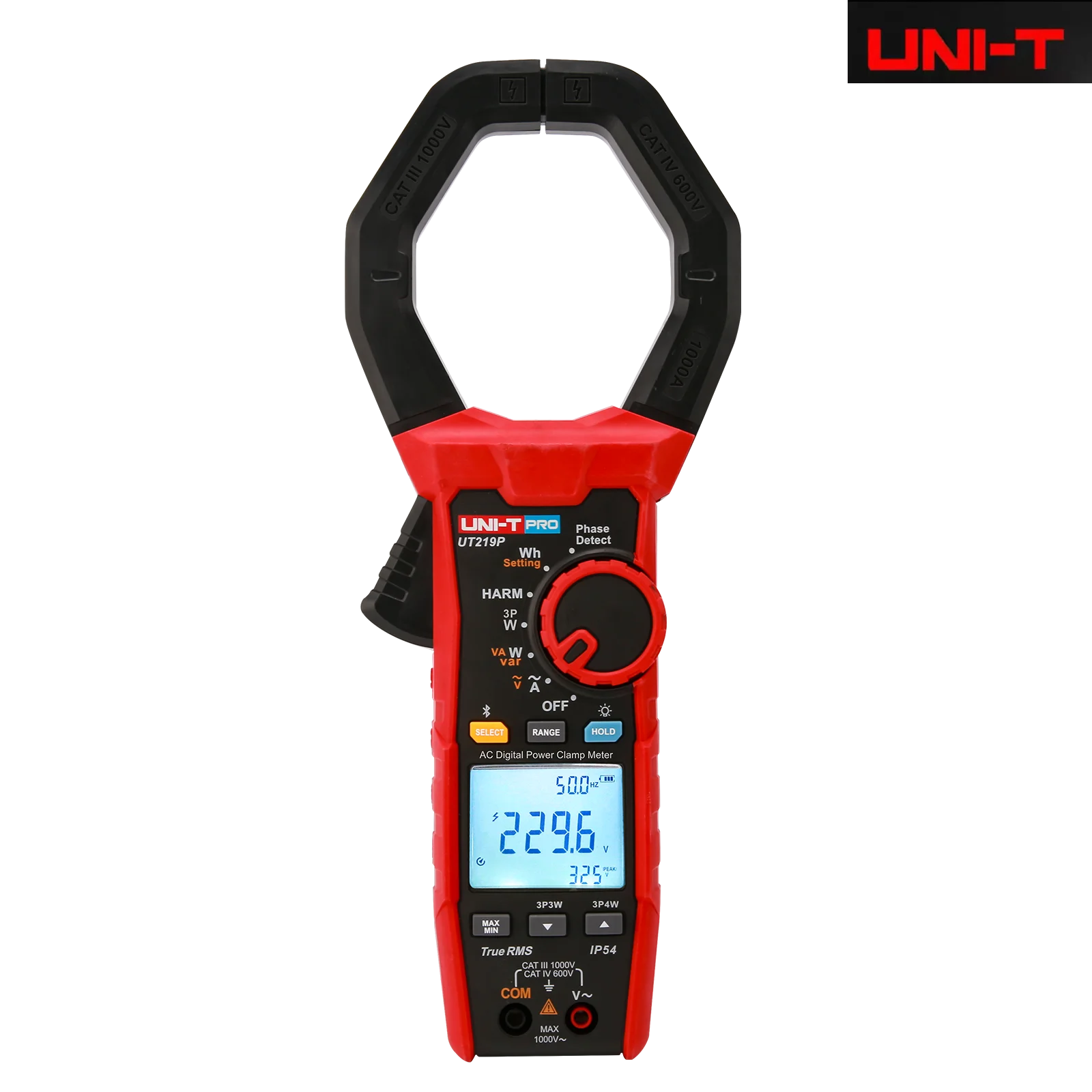 UNI-T UT219P Professional PV Clamp Meter Pliers Ammeter 1500V 2500V 1000A AC DC IP65 Bluetooth Multimeter