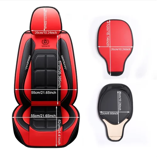 Imagen 2 del producto Funda de asiento todo incluido, cojín de asiento de coche de cuero completo, funda de asiento de conductor o funda de asiento de pasajero, almohadilla universal para todas las estaciones