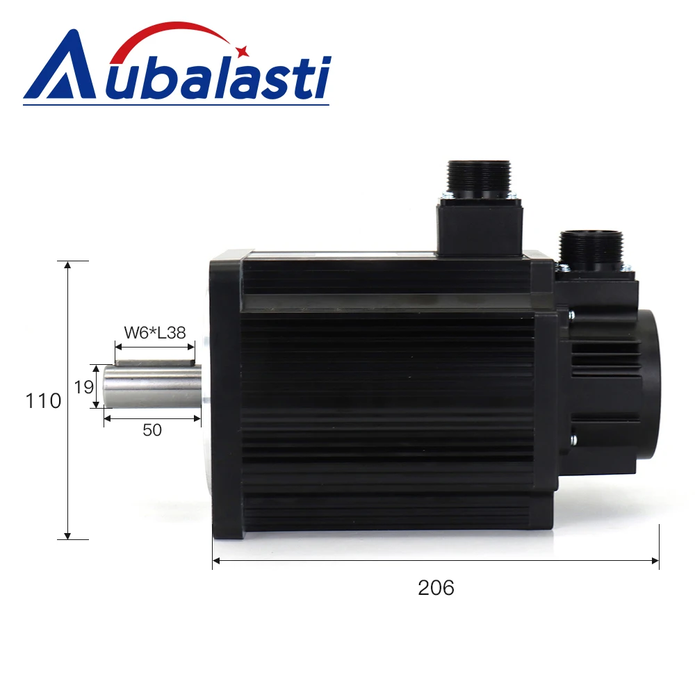 Aubalasti 1.8KW AC Servo Motor Kits 110ST-M06030 6N.m 220V 3000RPM Permanent Magnet Match Driver AASD-30A for CNC Engraving