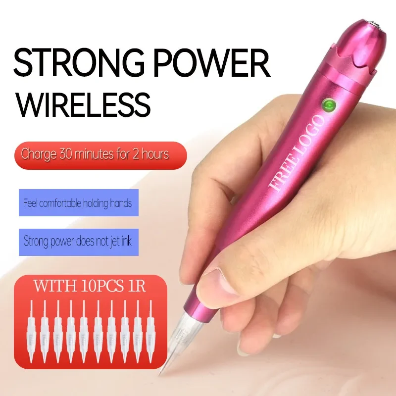 Wireless/wired Permanent Makeup Machine Eyebrow Eyeliner Lip Microblading PMU Professional Rotary Tattoo Machine Pen Kit Supplie