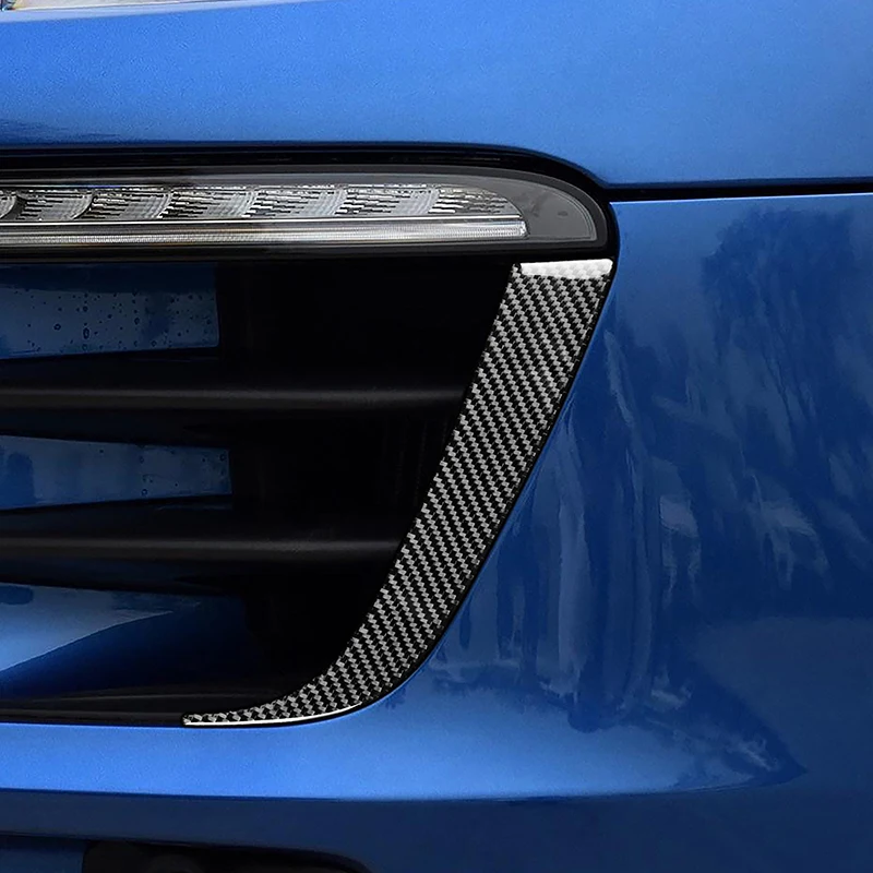 ألياف الكربون الجبهة مصباح الحاجبين الشارات الديكور غطاء الكسوة لبورش ماكان 2014-2017 سيارة التصميم الخارجي اكسسوارات