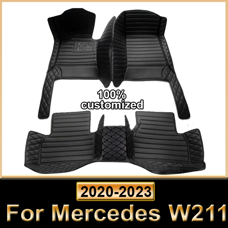 

Автомобильные коврики для Mercedes W211 2005-2009, Прямая поставка, аксессуары для интерьера автомобиля, 100%, кожаные коврики, коврики, подставки для ног