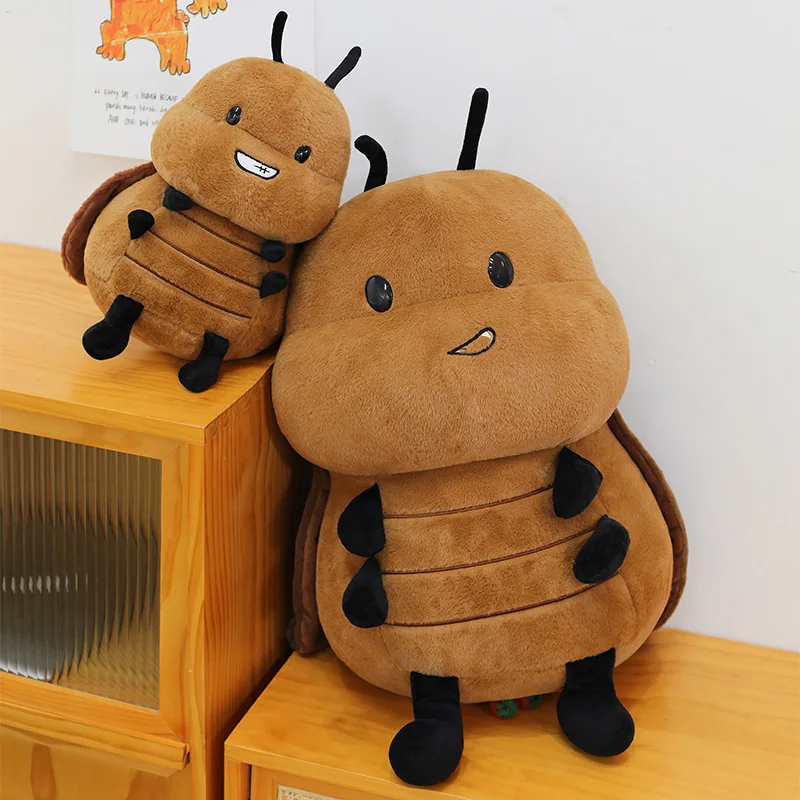 25-35CM New Cute Cockroach Doll Plush Toys Creative Personality Funny Cockroaches Stuffed Toys Birthday Gifts Home Decoration