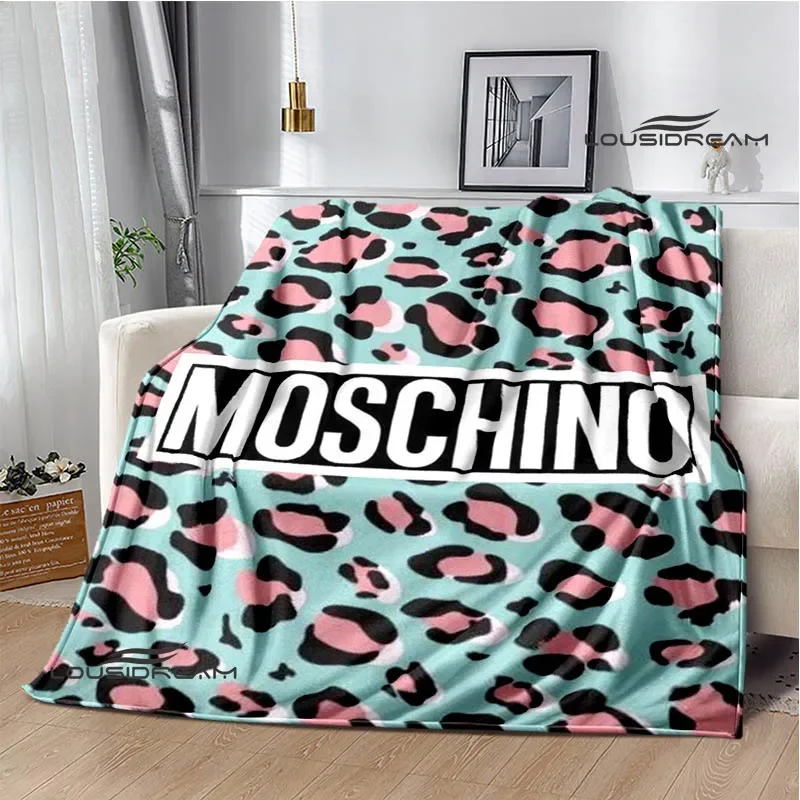 

3D M-Moschinos одеяло с принтом логотипа, одеяло для пикника, теплые фланелевые одеяла, мягкое и удобное одеяло, подкладки для кровати, подарок на день рождения