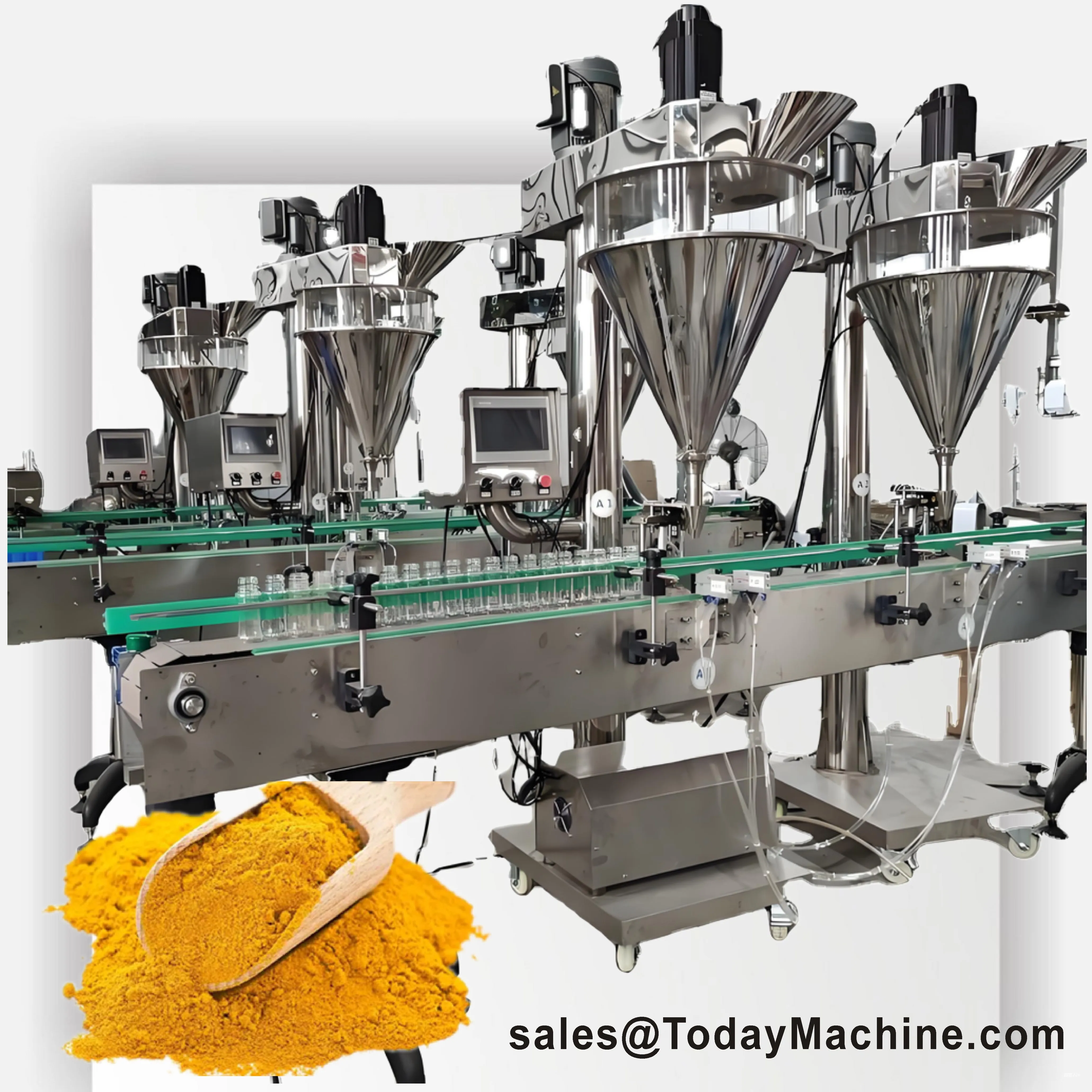 Semi-Automatic Seasoning Powder Quantitative Weighing Filling Machine Packaging Machinery with Glass Material