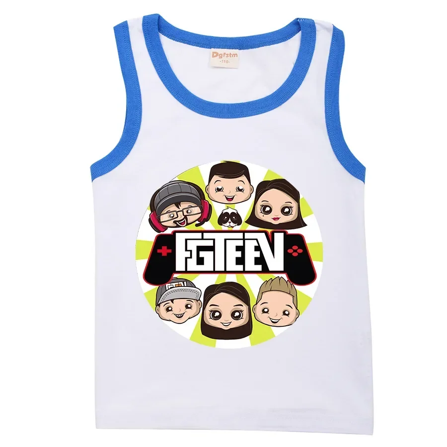 Youtube FGTeeV T Shirt Kids Summer Clothes Teenager Boys 100% Cotton T-shirts Toddler Girls Sleeveless Tops Children Casual Tees