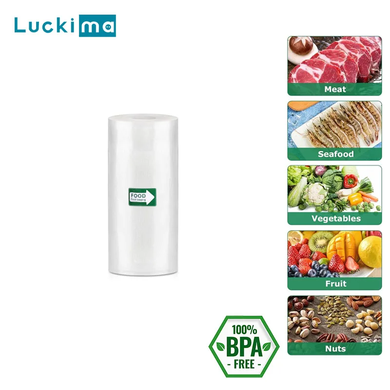 真空シーラーバッグ 食品用 1ロール 12cm×500cm 真空パック袋 気密保存 ソウビードクッキング ミールプレップ BPAフリー