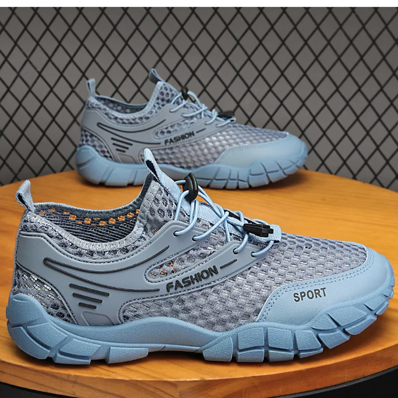 

2025: Мужская летняя дышащая мужская сетчатая обувь, спортивная повседневная обувь для походов на открытом воздухе